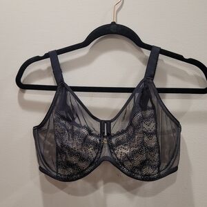 Chantelle Révèle Moi Perfect Fit Underwire Bra Sz 34DDDD Black